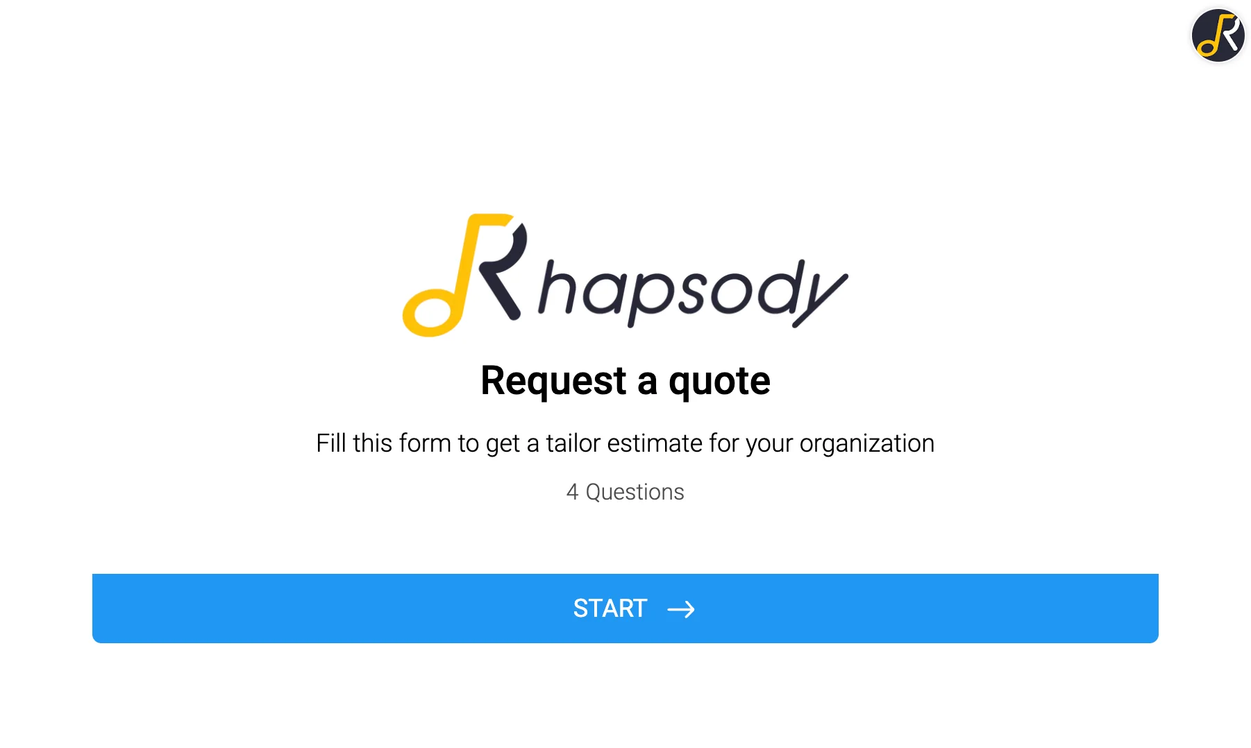 Open the Rhapsody quote form